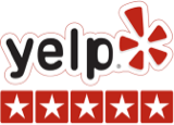 Yelp 5-Star Logo with Red accents