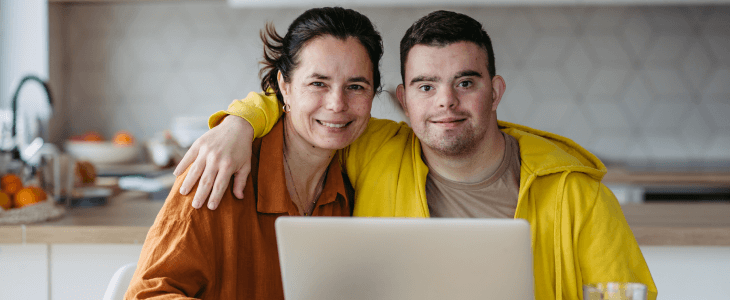 Mother with her special needs son